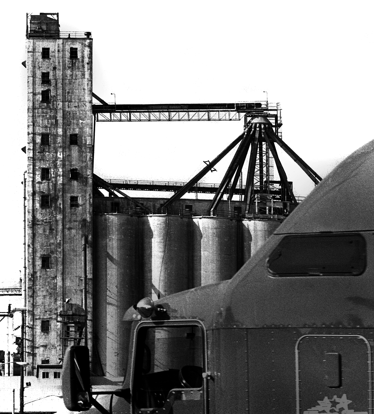 Silos and Truck
